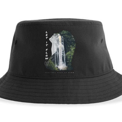 Let It Flow Waterfall Art Sustainable Bucket Hat