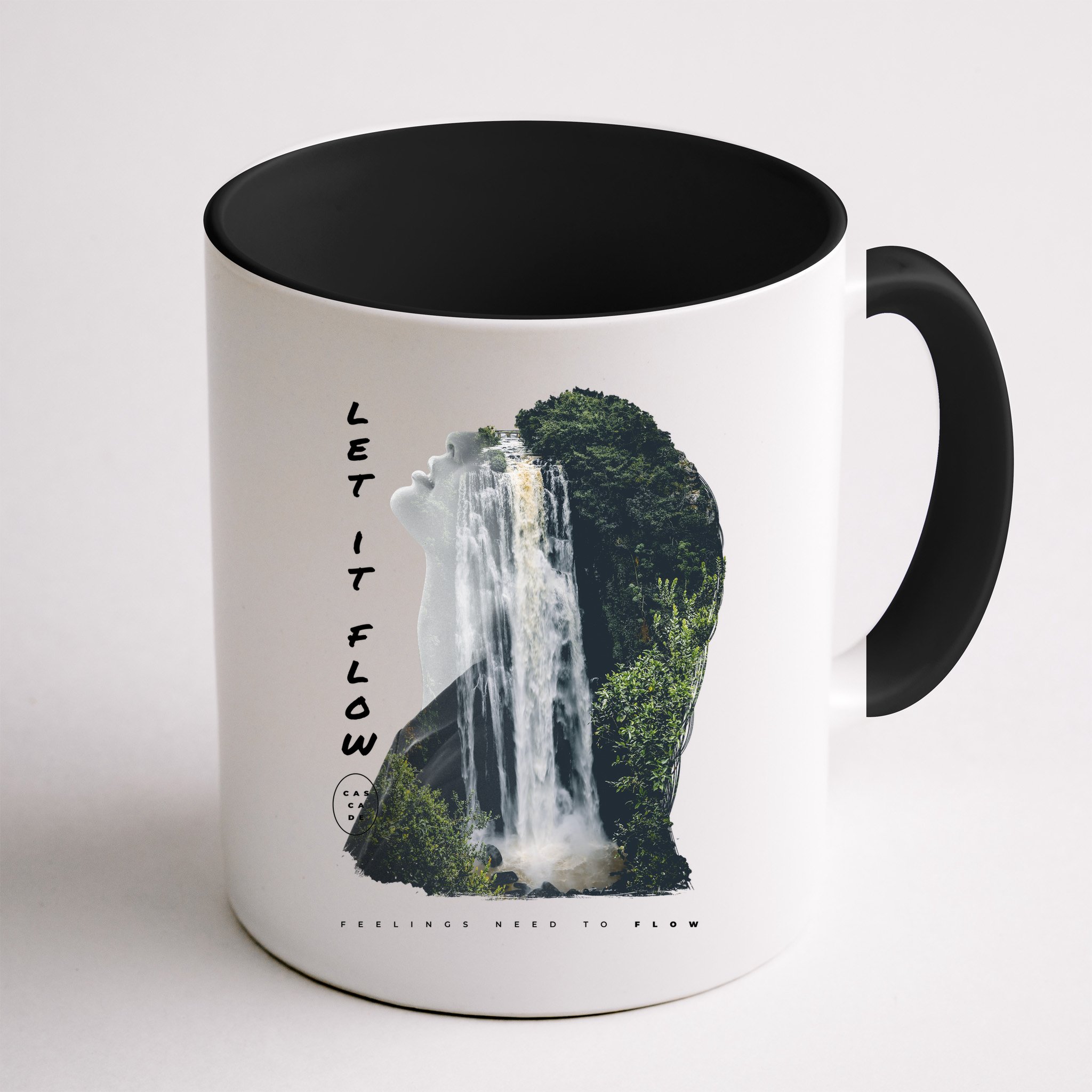 Let It Flow Waterfall Art Mug