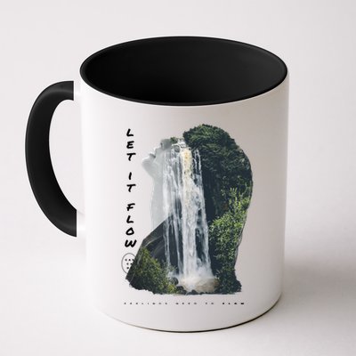 Let It Flow Waterfall Art Mug