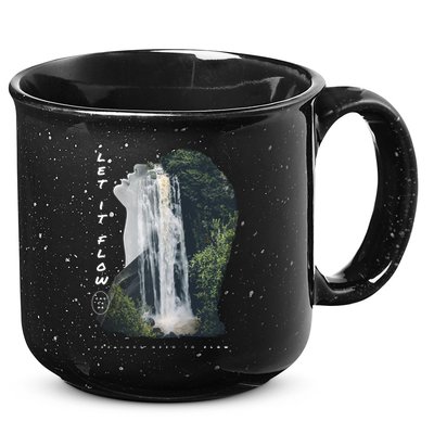 Let It Flow Waterfall Art 15oz Campfire Ceramic Mug