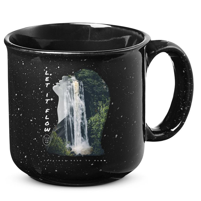 Let It Flow Waterfall Art 15oz Campfire Ceramic Mug