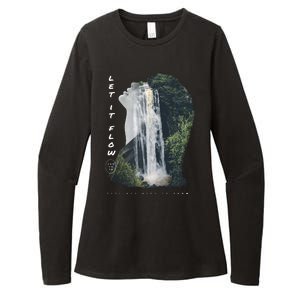 Let It Flow Waterfall Art Womens CVC Long Sleeve Shirt