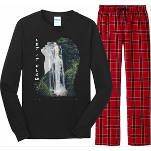 Let It Flow Waterfall Art Long Sleeve Pajama Set