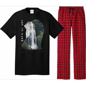 Let It Flow Waterfall Art Pajama Set