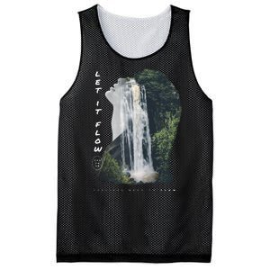 Let It Flow Waterfall Art Mesh Reversible Basketball Jersey Tank