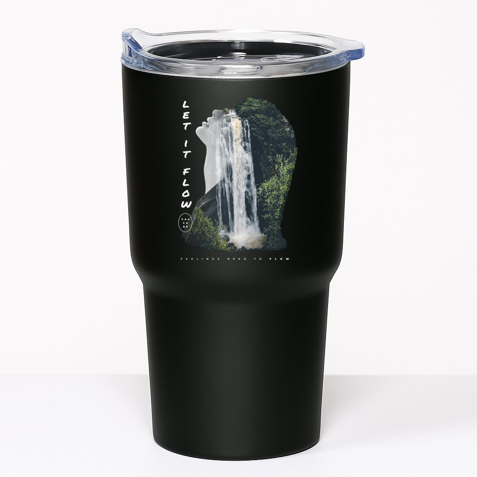 Let It Flow Waterfall Art Tumbler