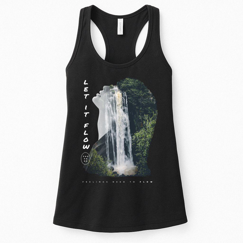 Let It Flow Waterfall Art Womens Tank Top