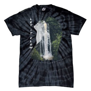 Let It Flow Waterfall Art Tie-Dye T-Shirt