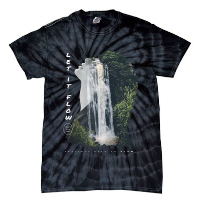 Let It Flow Waterfall Art Tie-Dye T-Shirt