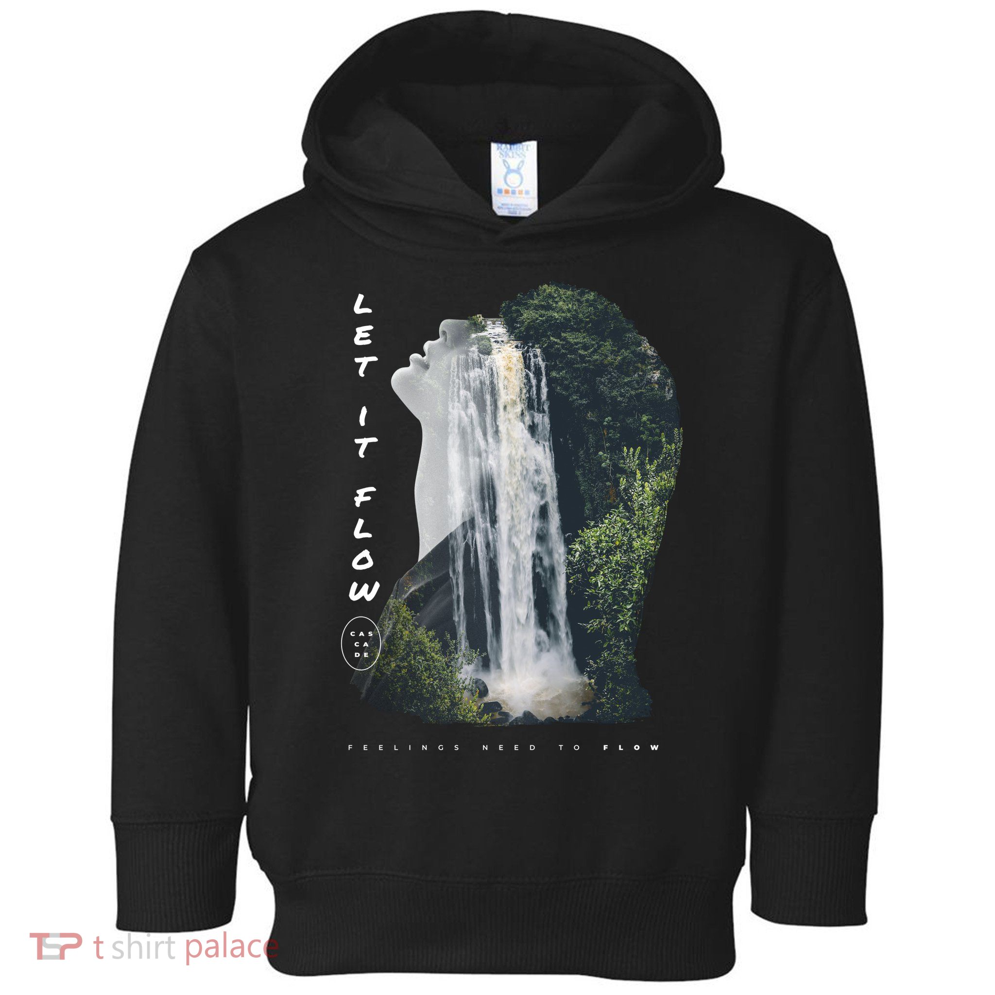 Let It Flow Waterfall Art Toddler Hoodie