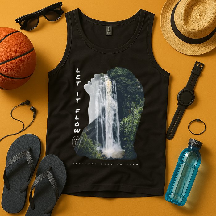 Let It Flow Waterfall Art Tank Top