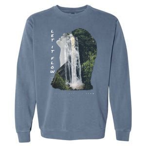 Let It Flow Waterfall Art Garment-Dyed Sweatshirt