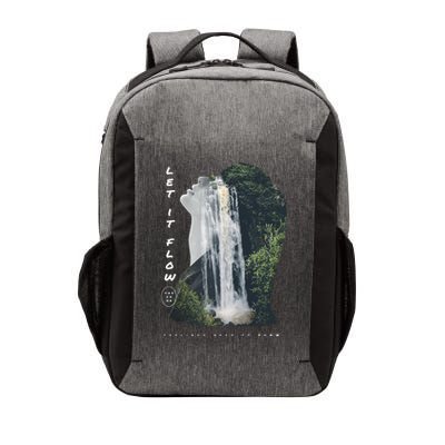 Let It Flow Waterfall Art Vector Backpack