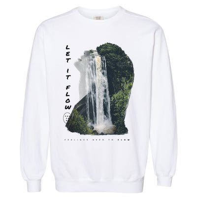 Let It Flow Waterfall Art Garment-Dyed Sweatshirt