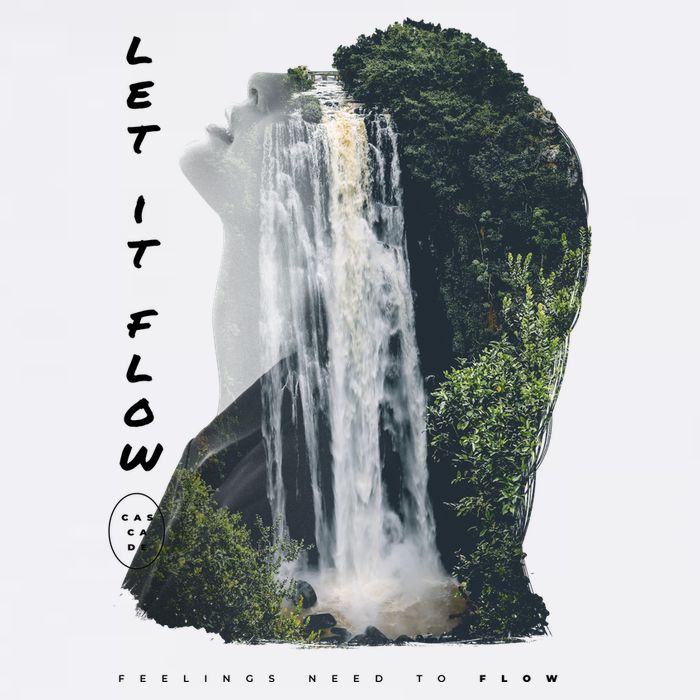 Let It Flow Waterfall Art Garment-Dyed Sweatshirt