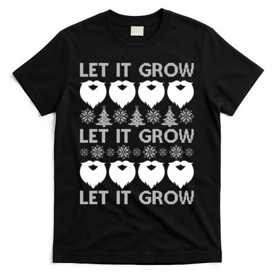 Let It Grow Santa Beard Ugly Christmas Sweater T-Shirt
