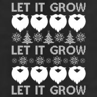 Let It Grow Santa Beard Ugly Christmas Sweater Adult Drive Performance Visor