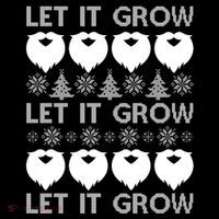Let It Grow Santa Beard Ugly Christmas Sweater 16 in Basic Backpack
