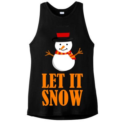 Let It Snow Ladies PosiCharge Tri-Blend Wicking Tank