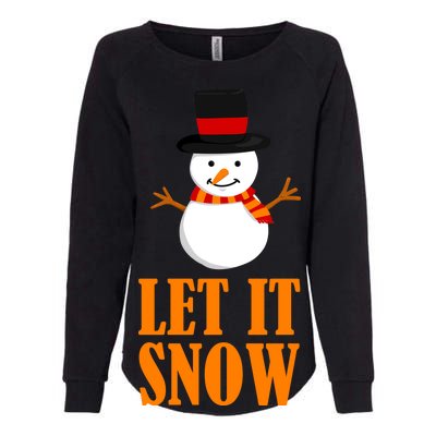 Let It Snow Womens California Wash Sweatshirt