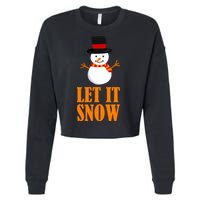 Let It Snow Cropped Pullover Crew