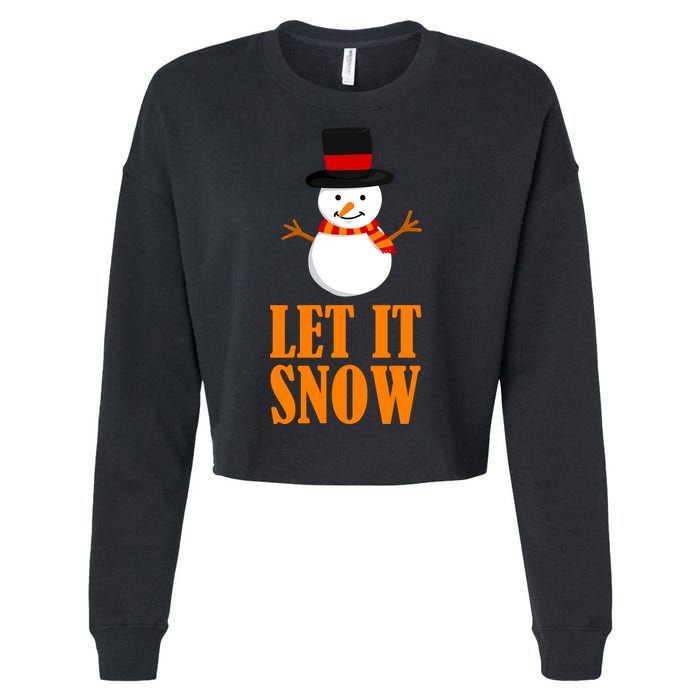 Let It Snow Cropped Pullover Crew