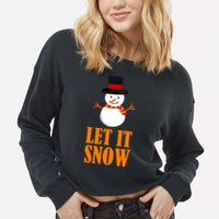 Let It Snow Cropped Pullover Crew