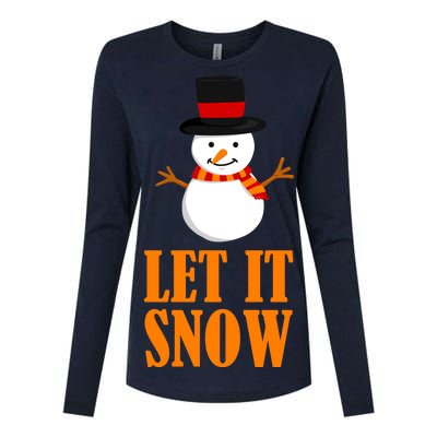 Let It Snow Womens Cotton Relaxed Long Sleeve T-Shirt