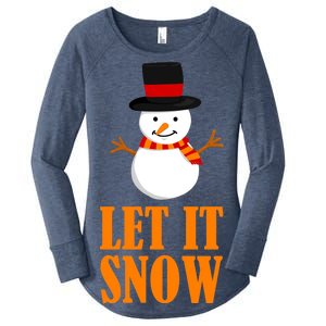 Let It Snow Women's Perfect Tri Tunic Long Sleeve Shirt