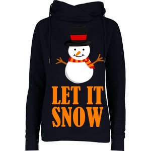 Let It Snow Womens Funnel Neck Pullover Hood