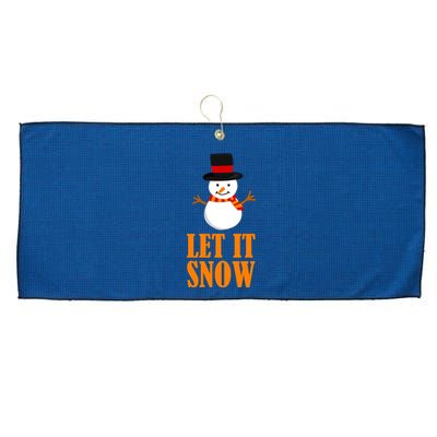 Let It Snow Large Microfiber Waffle Golf Towel