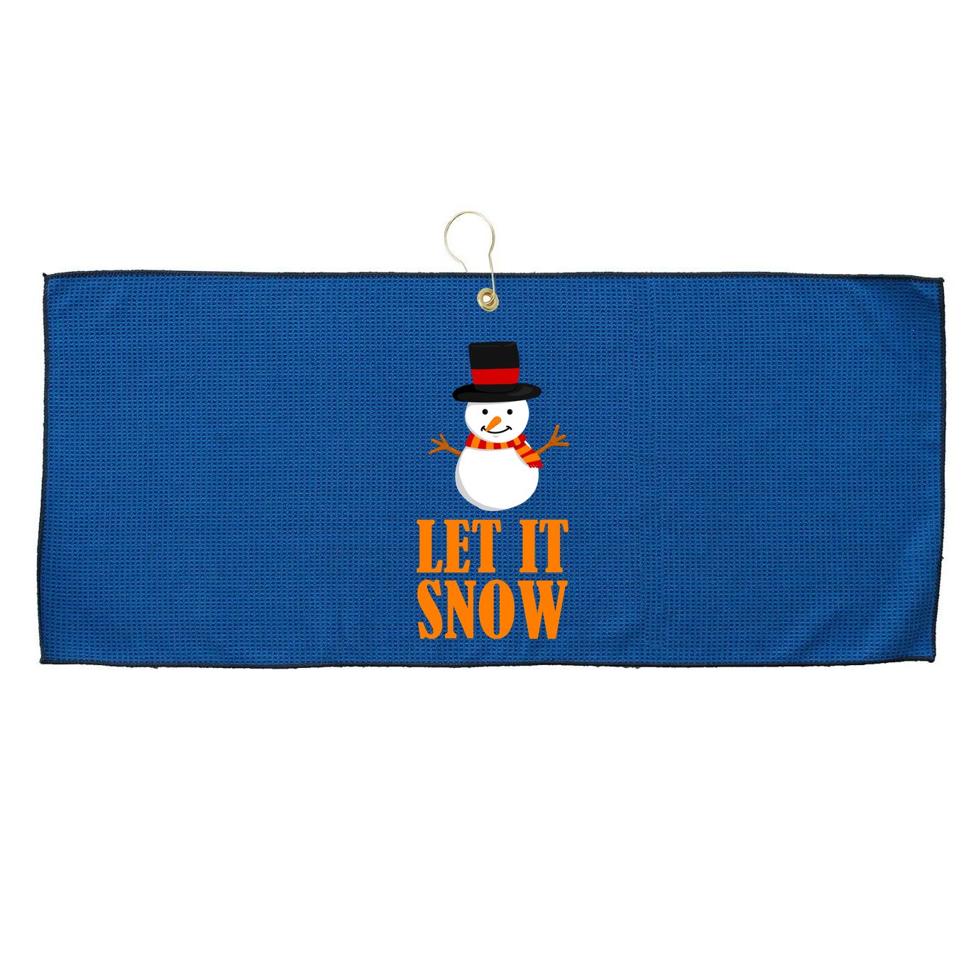 Let It Snow Large Microfiber Waffle Golf Towel