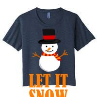 Let It Snow Women's Crop Top Tee