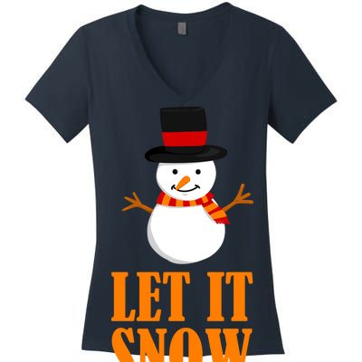 Let It Snow Women's V-Neck T-Shirt