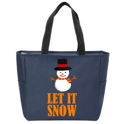 Let It Snow Zip Tote Bag