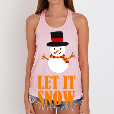 Let It Snow Women's Knotted Racerback Tank