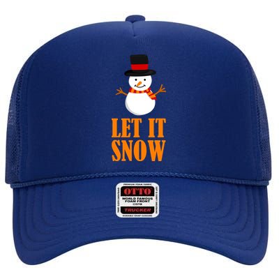 Let It Snow High Crown Mesh Back Trucker Hat