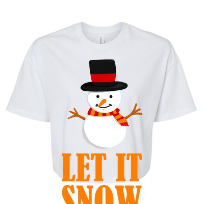 Let It Snow Bella+Canvas Jersey Crop Tee