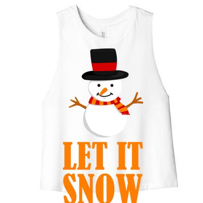 Let It Snow Women's Racerback Cropped Tank