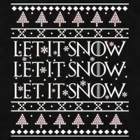 Let it Snow Let It Snow Let It Snow Ugly Christmas Ladies PosiCharge Tri-Blend Wicking Tank