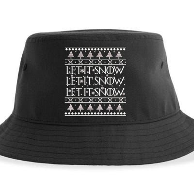 Let it Snow Let It Snow Let It Snow Ugly Christmas Sustainable Bucket Hat
