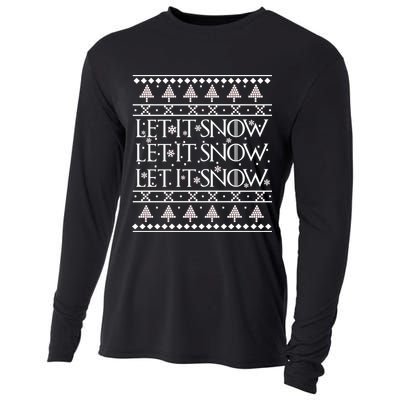 Let it Snow Let It Snow Let It Snow Ugly Christmas Cooling Performance Long Sleeve Crew