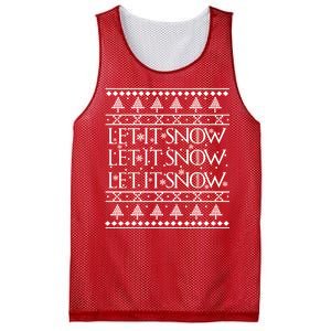 Let it Snow Let It Snow Let It Snow Ugly Christmas Mesh Reversible Basketball Jersey Tank