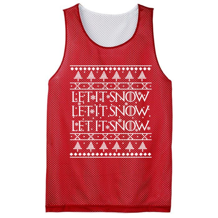 Let it Snow Let It Snow Let It Snow Ugly Christmas Mesh Reversible Basketball Jersey Tank