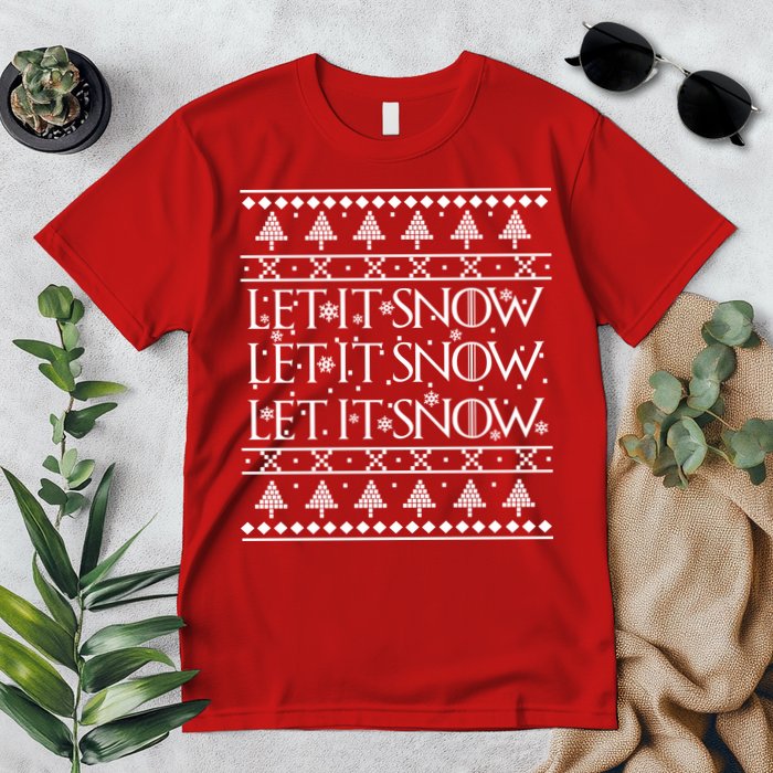 Let it Snow Let It Snow Let It Snow Ugly Christmas Premium T-Shirt