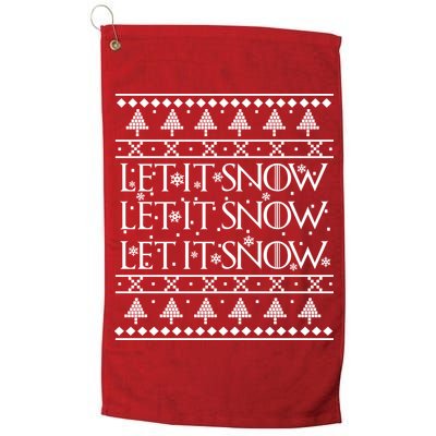 Let it Snow Let It Snow Let It Snow Ugly Christmas Golf Towel