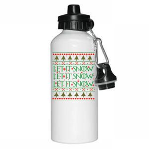 Let it Snow Let It Snow Let It Snow Ugly Christmas Aluminum Water Bottle