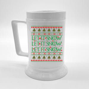 Let it Snow Let It Snow Let It Snow Ugly Christmas Beer Stein