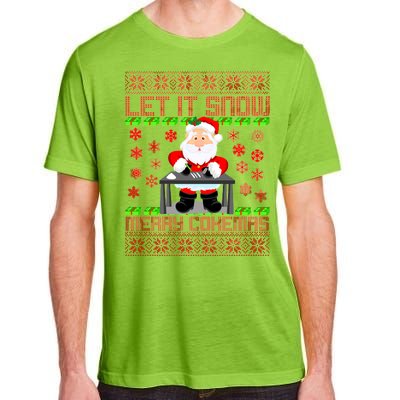 Let It Snow Merry Cokemas Santa Claus Ugly Christmas Adult ChromaSoft Performance T-Shirt