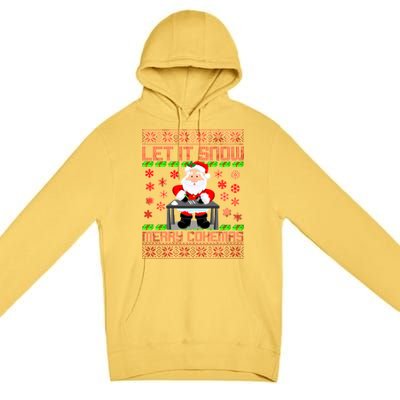 Let It Snow Merry Cokemas Santa Claus Ugly Christmas Premium Pullover Hoodie